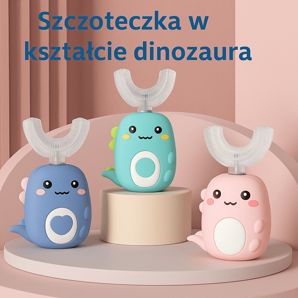 Elektryczna soniczna szczoteczka do zębów dla dzieci w kształcie litery U 360 stopni na akumulator